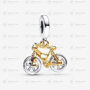 Pandora Two-tone Spinning Wheels Bicycle Dangle Charm|Two-tone